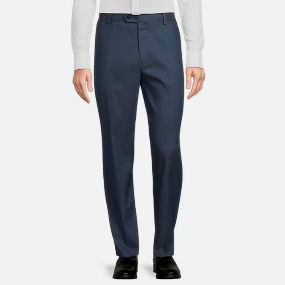 Daniel Cremieux Signature Collection Flat Front Dress Pants Sz 42 Navy